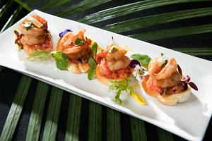 Grilled Shrimps Bruschetta