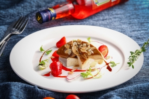 Pan Fried Foie Gras with Strawberry Jam